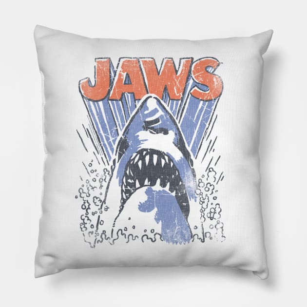 JAWS - Retro Replica Pillow by Chewbaccadoll