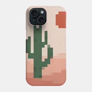 desert cactus pixel art Phone Case