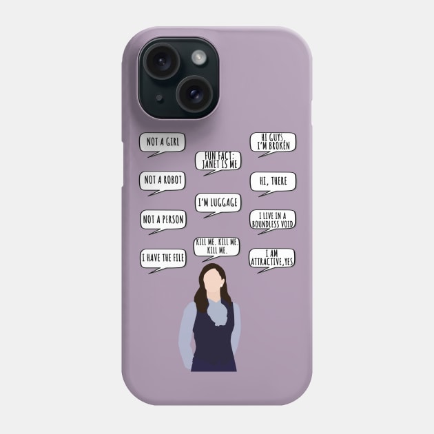 Janet- the good place Phone Case by aluap1006