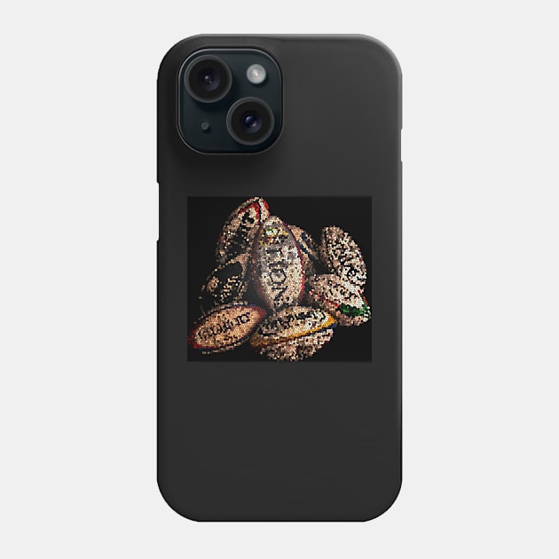 Miniature Rugby Balls Still-Life Mosaic Phone Case by axp7884