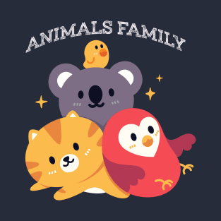 Meow Animals Family T-Shirt