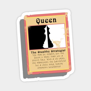 The Stealthy Strategist Chess Queen Trading Card Magnet