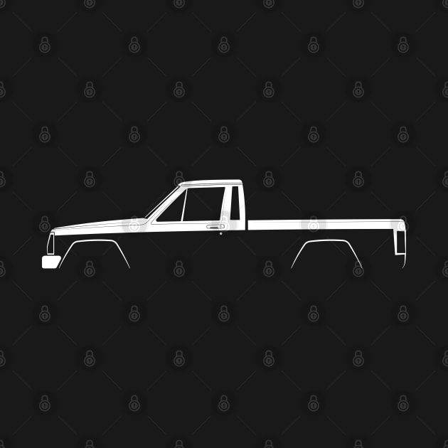 Jeep Comanche Silhouette by Car-Silhouettes