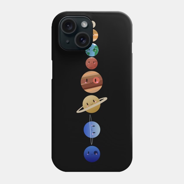 Cute Solar System - All Lined Up Phone Case by SaganPie