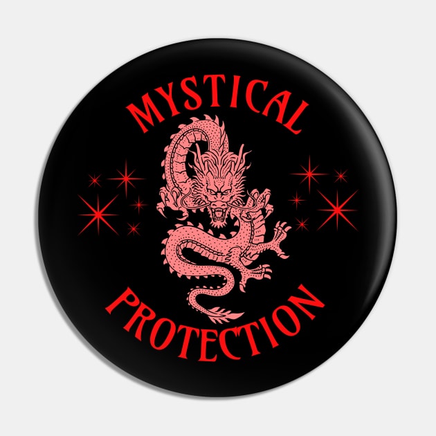 Mystical Protection Eastern Dragon Pin by vystudio