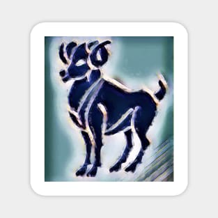 Aries in Blue Magnet