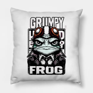 Grumpy Frog Pillow