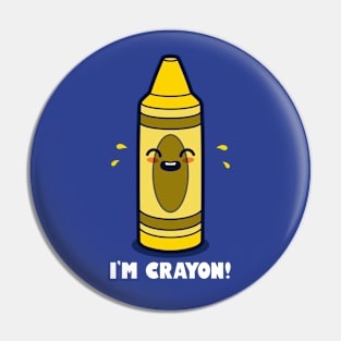 Funny Cute Kawaii Crying Crayon Cartoon Pin