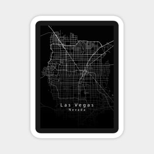 Las Vegas Nevada City Map dark Magnet