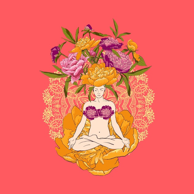 Yoga Flowers #3 by Olga Berlet