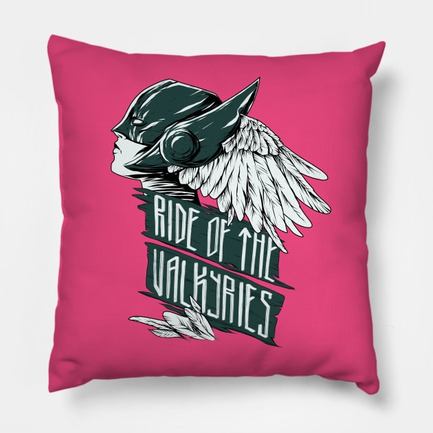 Ride of the Valkyries /Viking life (by Alexey Kotolevskiy) Pillow by Kotolevskiy