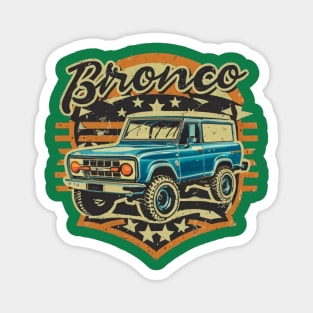 Retro 1987-1991 Ford Bronco w/Tires Magnet