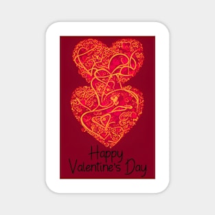 Happy Valentine's Day | Graphic hearts 1 Magnet