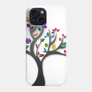 Modern and colourful tree art structure Phone Case