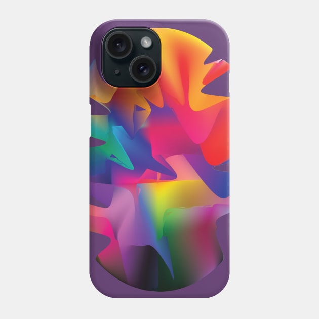 Rainbow Gradient Scrambled Egg Phone Case by Barschall