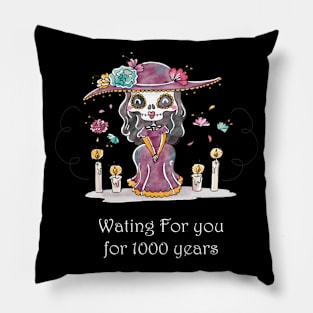 Skeleton of a woman Pillow