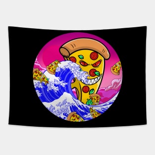 `The Great Pizza Monster Wave Tapestry