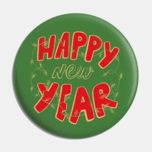 Happy New Year lettering Pin