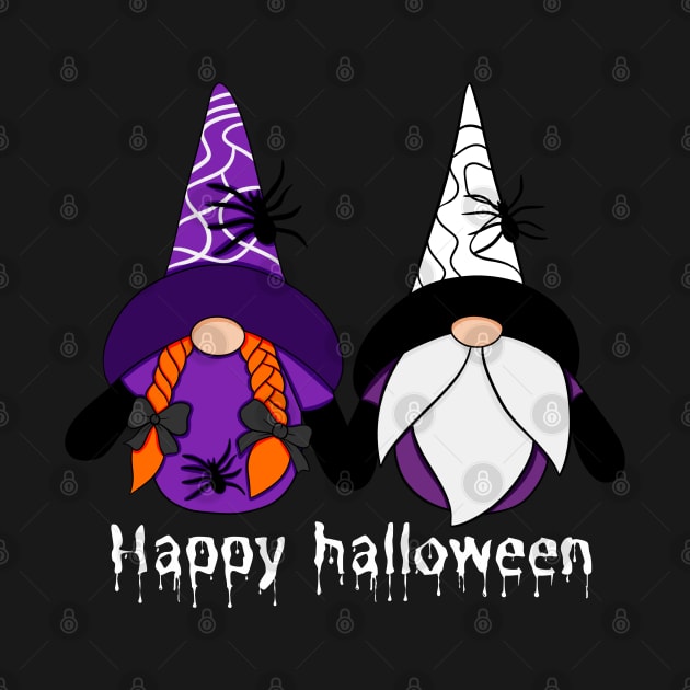 Happy Halloween! Cute Halloween Gnomes Spiders Autumn Vibes Halloween Thanksgiving by BellaPixel