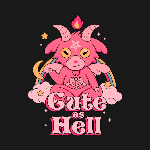 Cute As Hell Baphomet T Shirt Teepublic