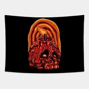 Candle Skull Tapestry