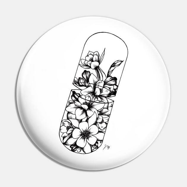 Flower Pill Pin by Akbaly