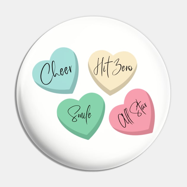 Cheer conversation hearts hit zero Pin by PixieMomma Co