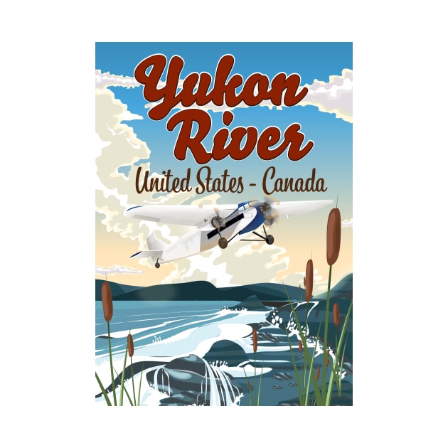 Yukon River United States Canada travel poster by nickemporium1