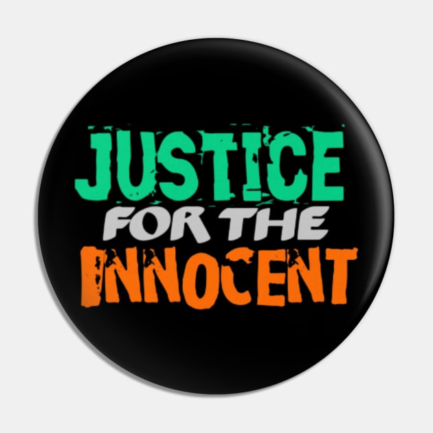 Justice for the Innocent, Black Pin by TeeTrandzz