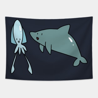 Dolphin and Squid Tapestry