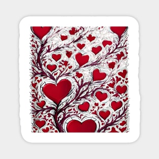 Abstraction red heart Magnet