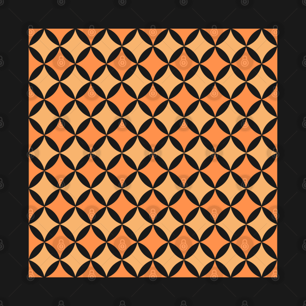 Orange Twinkle Star Pattern by Mint-Rose