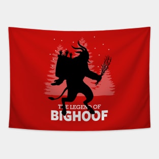 Bigfoof Funny Krampus Bigfoot Christmas Winter Sasquatch Tapestry