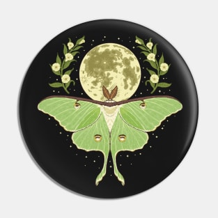 Luna Moth At Night Pin
