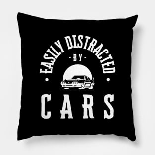 Easily Distracted By Cars Pillow