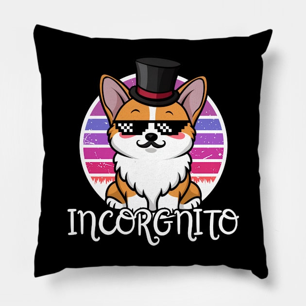 Corgi Incorgnito Pillow by Estrella Design