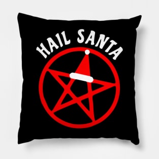 Hail Santa Funny Satanic Santa Pillow