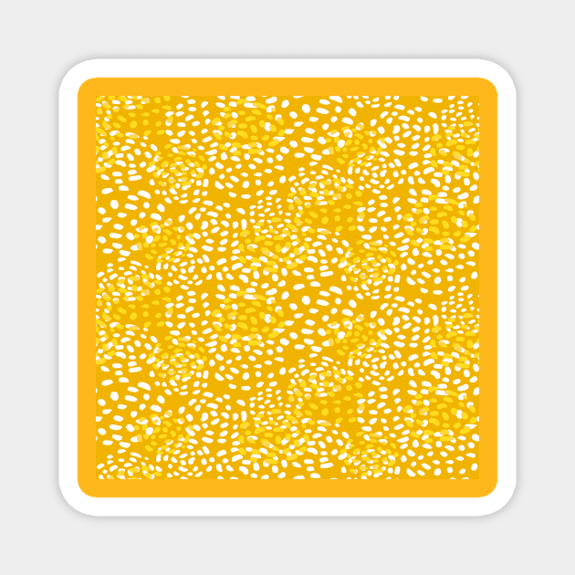 Marigold Raindrops Magnet by Carolina Díaz