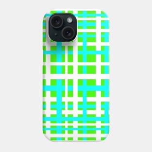 Green & Aqua Interlocking Stripes Phone Case