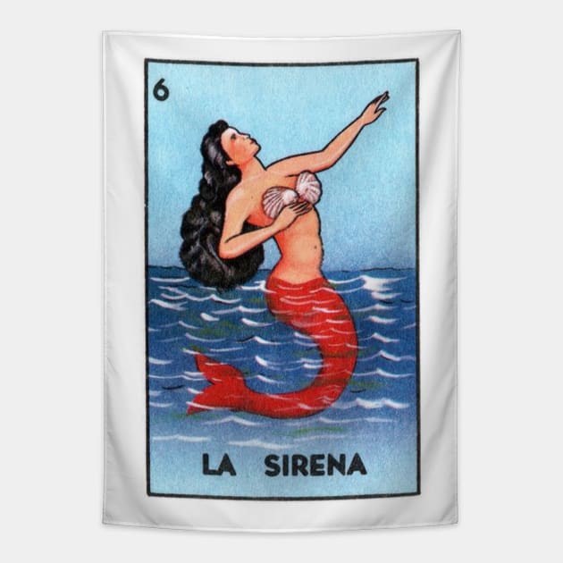 La Sirena Loteria Tapestry by Phantastique