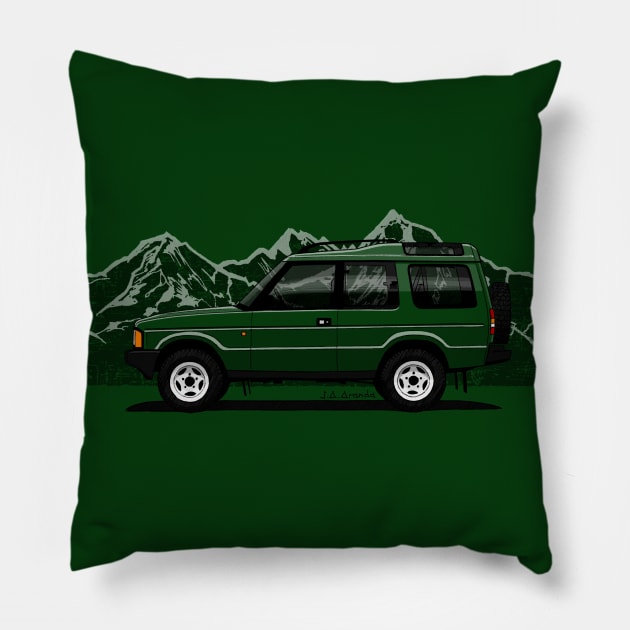 Drawing of the most offroader SUV ever! Pillow by jaagdesign