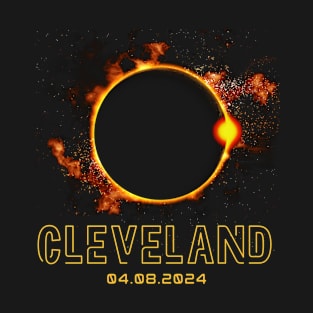 CLEVELAND Ohio Total Solar Eclipse 2024 April 8th Souvenir T-Shirt