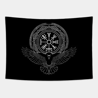 Viking Raven, Vegvisir and Celtic Knotwork Tapestry