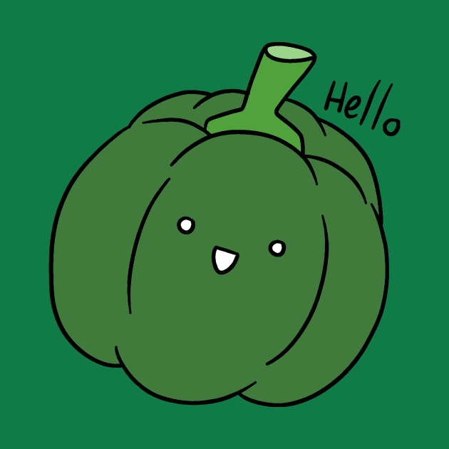 Hello Green Pepper by saradaboru