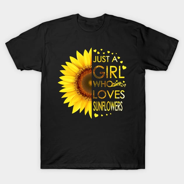 Just A Girl Who Loves Sunflower Shirt Just A Girl Who Loves Sunflower Shirt