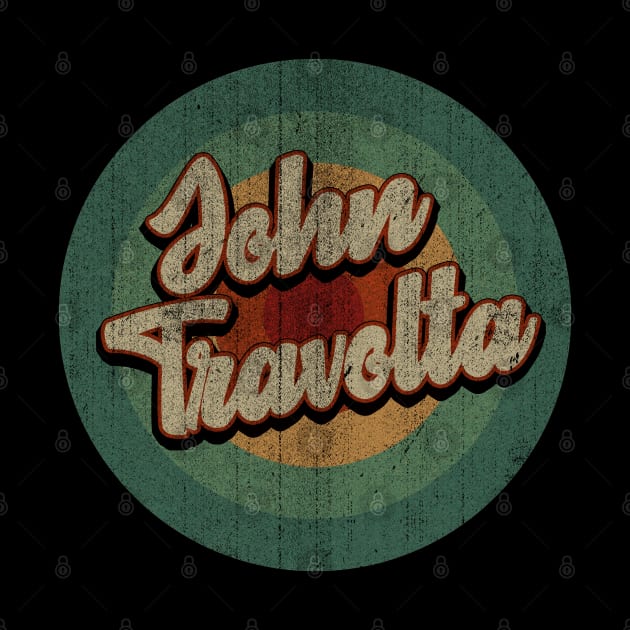 Circle Retro Vintage John Travolta by Jokowow