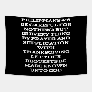 Philippians 4:6 King James Version Bible Verse Typography Tapestry