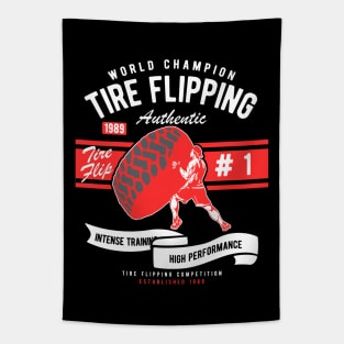 Tire Flipping Tapestry