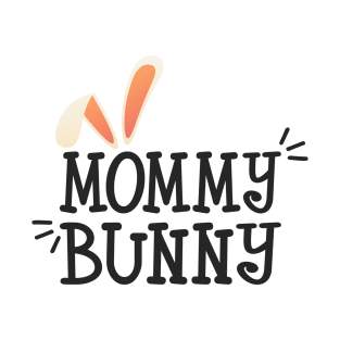 Simple and Cute Mommy Bunny Easter Typography T-Shirt