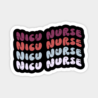 NICU Nurse ICU Neonatal Retro Nursing Team Tiny Humans Tee Magnet